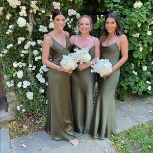 Jenny Yoo Olive Satin Addison dress size 2*